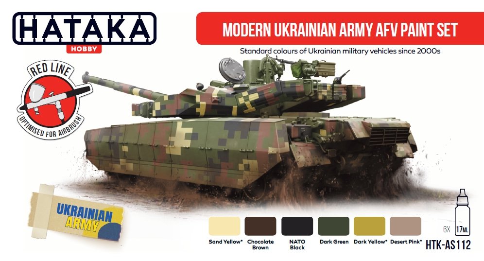 Kit de peinture Hataka HTK-AS112 pour véhicules blindés de combat modernes de l&amp;#39;armée ukrainienne, 6 x 17 ml – Bild 2