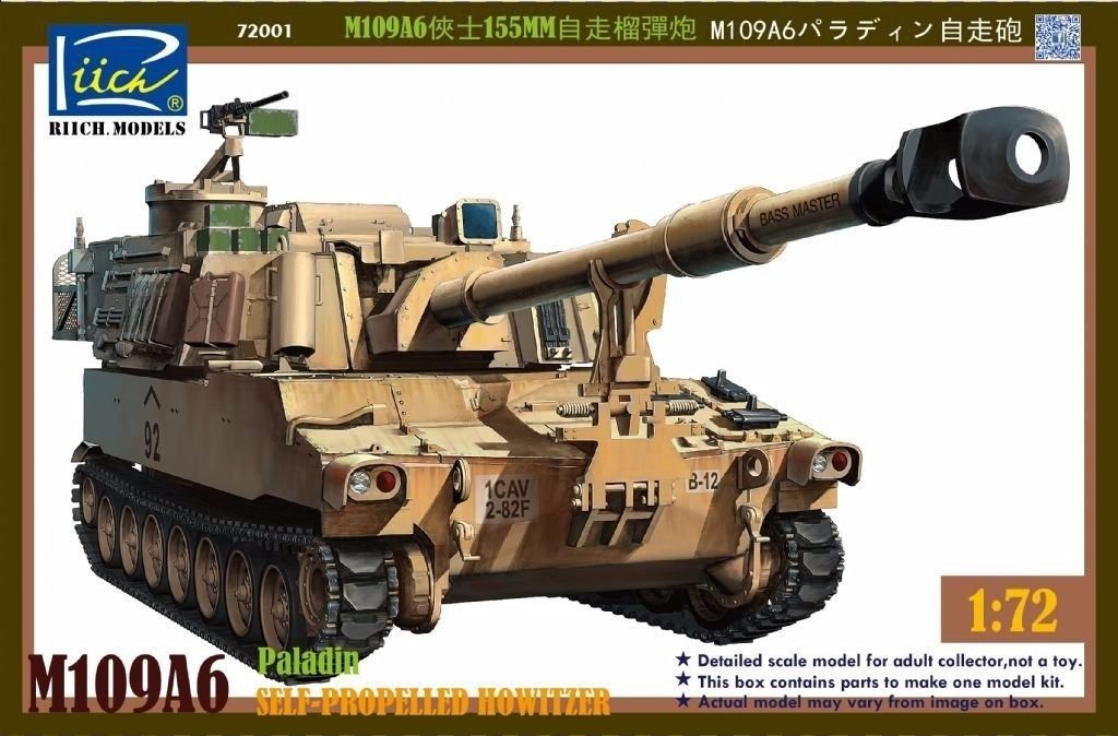 Maquette Rich Models RT72001 M109A6 Paladin Obusier automoteur 1/72