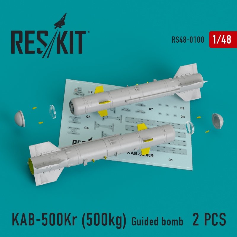 RESKIT RS48-0100 KAB-500Kr (500 kg) Bombe guidée (2 pièces) 1/48