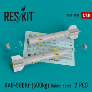 RESKIT RS48-0100 KAB-500Kr (500 kg) Bombe guidée (2 pièces) 1/48