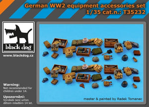 Ensemble d&amp;#39;accessoires d&amp;#39;équipement allemand de la Seconde Guerre mondiale Black Dog T35232, échelle 1/35