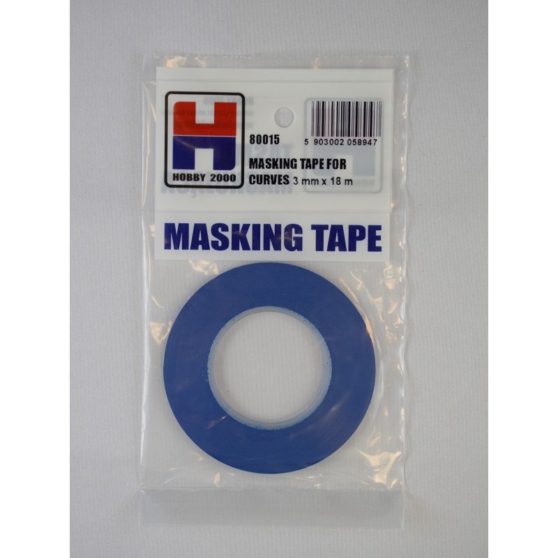 Ruban de masquage pour courbes Hobby 2000 80015, 3 mm x 18 m