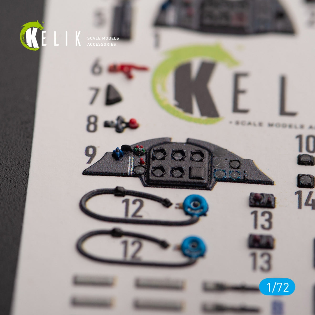 KELIK K72145 Me 163 B/S Komet - décalcomanies 3D intérieures pour maquette Hobby 2000/Academy au 1/72 – Bild 5