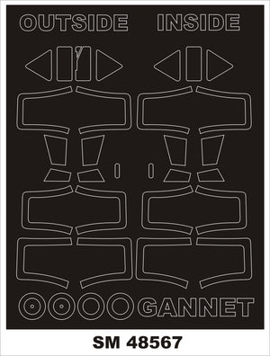 Montex SM48567 FAIREY GANNET pour AIRFIX 1/48