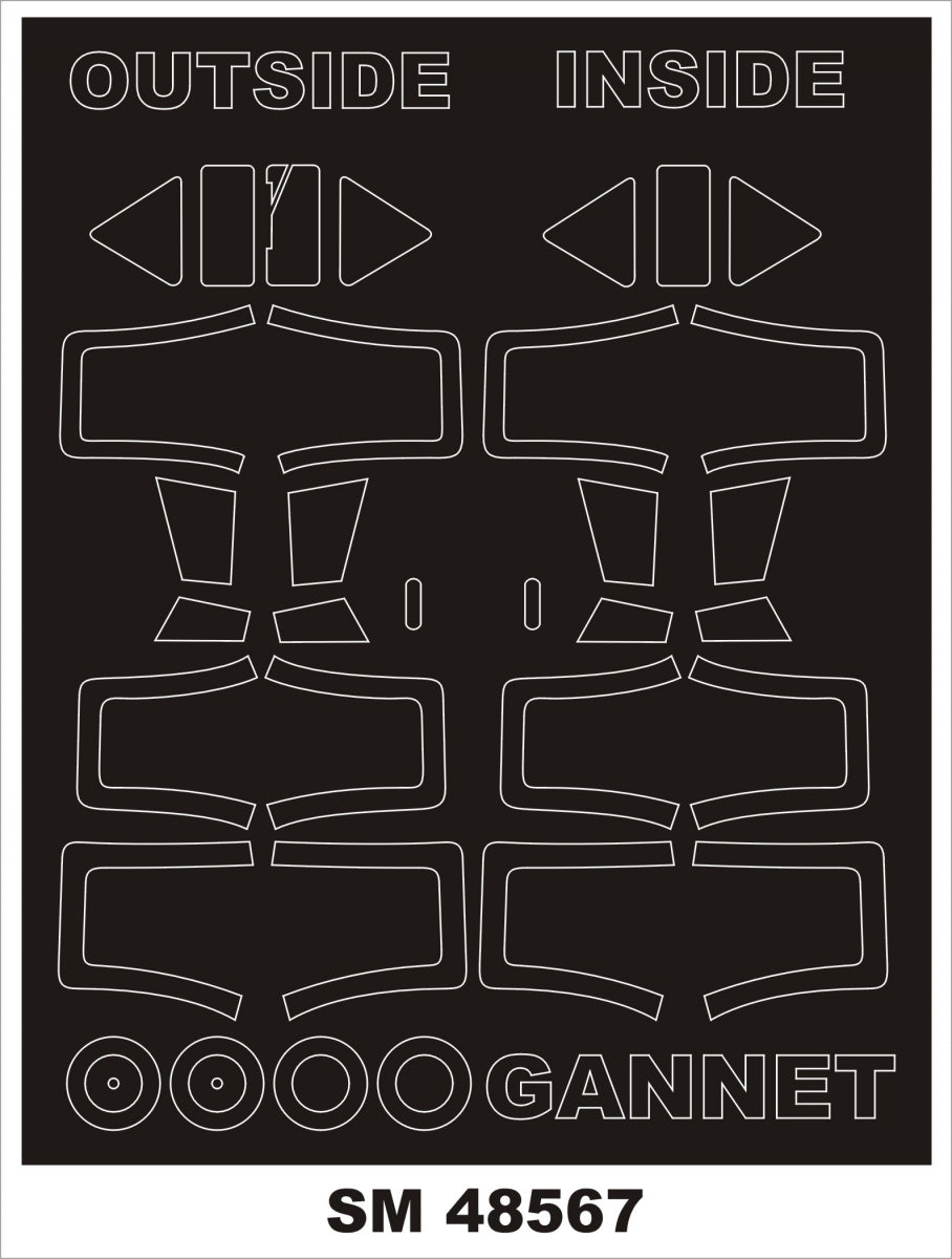 Montex SM48567 FAIREY GANNET pour AIRFIX 1/48