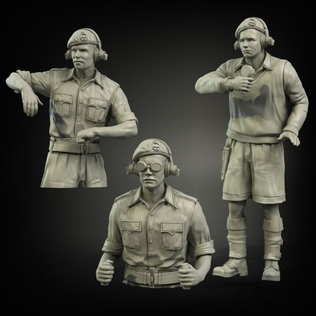 Panzer Art FI35-057 RAC britannique en Afrique du Nord, équipage de char débutant, échelle 1/35