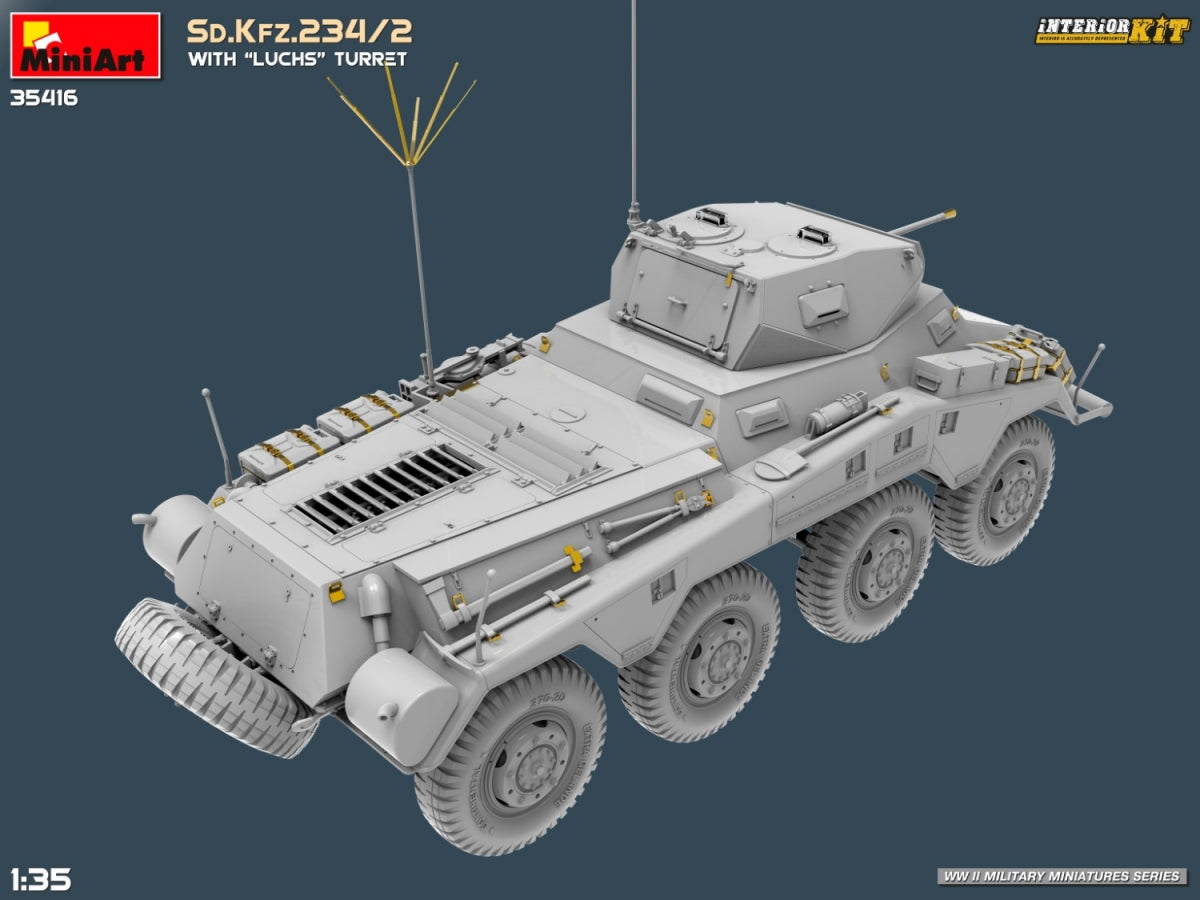 MiniArt 35416 Sd.Kfz.234/2 AVEC TOURELLE LUCHS. KIT INTÉRIEUR 1/35 – Bild 10