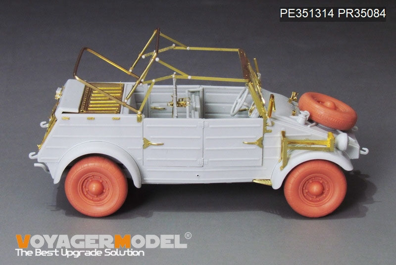 Kit de mise à niveau Voyager Model PE351314 pour Kubelwagen Type 82 (version troupes d&amp;#39;Afrique) de la Seconde Guerre mondiale, compatible avec le modèle MENG VS-015 au 1/35. – image 11