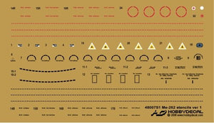 HobbyDecal ST48007V1 Pochoirs Me-262 version 1 1/48