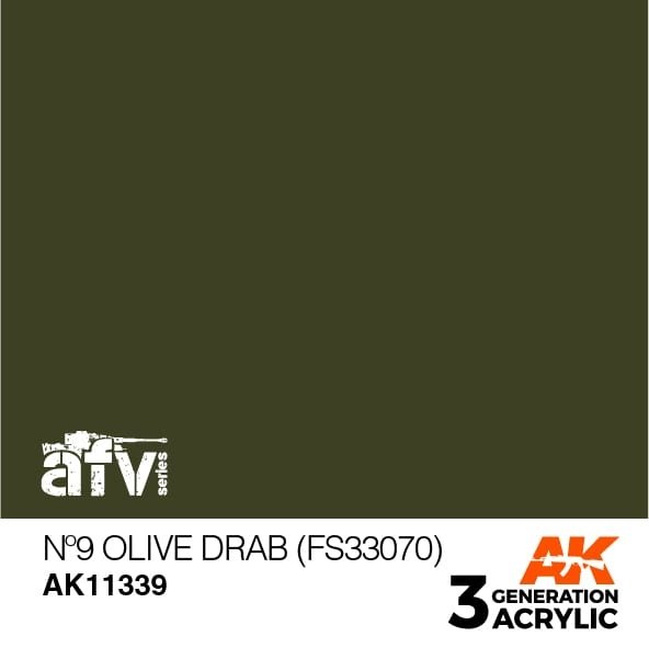 AK Interactive AK11339 Nº9 Vert olive (FS33070) 17 ml