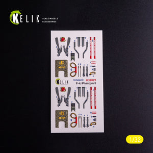 Kelik K32029 F-4J - interior 3D decals for Tamiya kit 1/32
