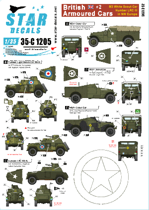 Star Decals 35-C1205 Voitures blindées britanniques n° 2 1/35
