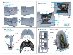 Intérieur coloré imprimé en 3D sur papier décalcomanie Quinta Studio QD72154 Typhoon Mk.1B Late (Airfix) 1/72 – image 2