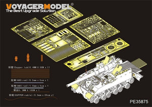 Maquette Voyager PE35875 Canon automoteur américain M40 de base de la Seconde Guerre mondiale (base d&amp;#39;antenne incluse) pour Tamiya 1/35