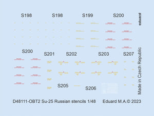 Eduard D48111 Su-25 pochoirs russes ZVEZDA 1/48
