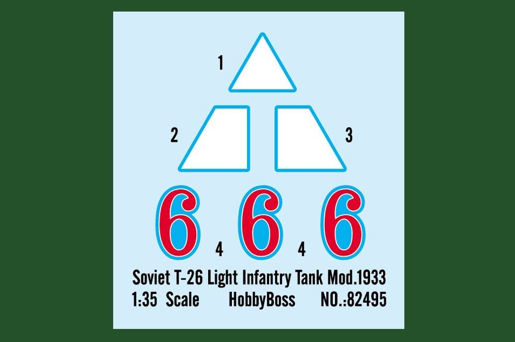 Hobby Boss 82495 Char d&amp;#39;infanterie léger soviétique T-26 Mod.1933 (1/35) – immagine 4