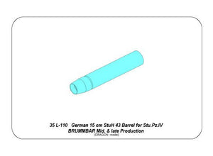 Canon Aber 35L-110 allemand de 15 cm StuH 43 pour Stu.Pz. IV BRUMBAR (1/35) – image 9