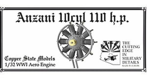 Modèles Copper State E32-006 Anzani 10 cylindres 110 ch 1/32