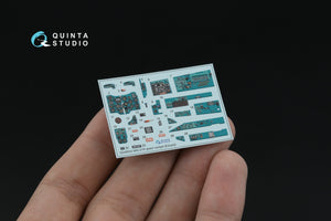 Quinta Studio QD+48552 MiG-21R (green cockpit panels) 3D-Printed &amp;amp; coloured Interior on decal paper (Eduard) (with 3D-printed resin parts) 1/48 – zdjęcie 3
