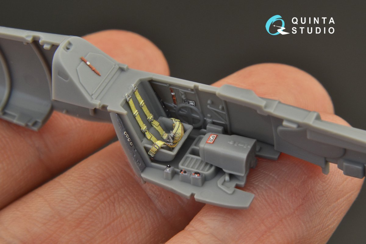 Intérieur imprimé en 3D et coloré sur papier décalcomanie Quinta Studio QD72037 Bf 109 G-6 (Tamiya) 1/72  – image 9