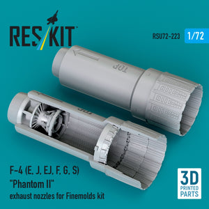 RESKIT RSU72-0223 F-4 (E, J, EJ, F, G, S) "Phantom II" exhaust nozzles for Finemolds kit (3D Printed) 1/72