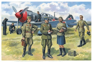 ICM 48084 Pilotes et personnel au sol de l&amp;#39;armée de l&amp;#39;air soviétique (1943-1945) (1/48)