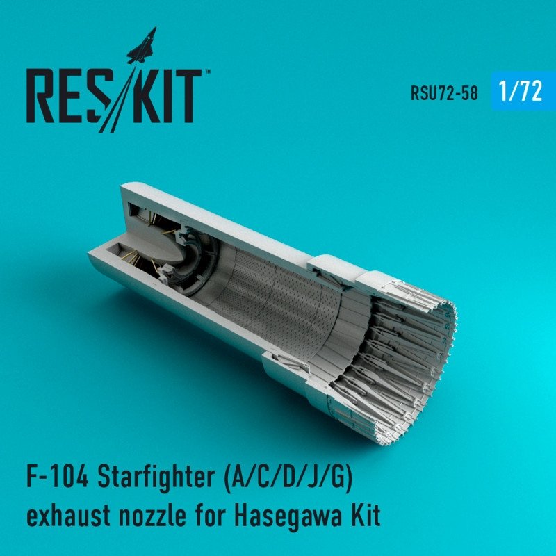 RESKIT RSU72-0058 Tuyère d'échappement F-104 A/C/D/J/G Starfighter pour Hasegawa 1/72