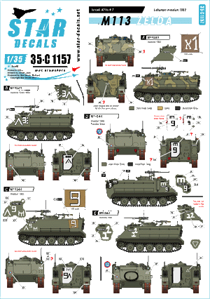 Star Decals 35-C1157 Véhicules blindés israéliens 7 1/35