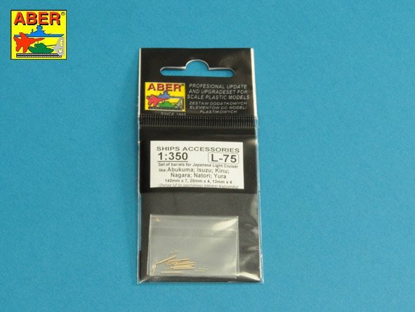 Ensemble de canons Aber 350L-75 pour croiseurs légers japonais tels que : Abukama ; Isuzu ; Kinu ; Nagara ; Natori ; Yura - 140 mm x 7, 25 mm x 4, 13 mm x 4 (1/350) – immagine 6