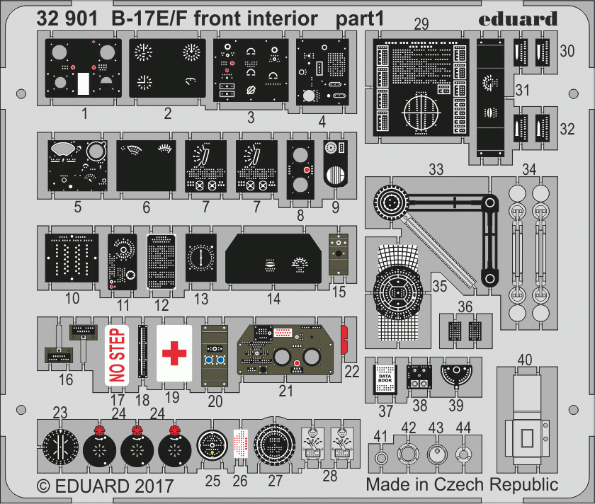 Eduard 32901 B-17E/F intérieur avant 1/32 HK MODELS