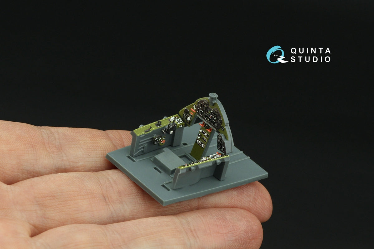 Intérieur imprimé en 3D et coloré sur papier décalcomanie Quinta Studio QD48330 F6F-3 Hellcat (Eduard) 1/48 – image 9