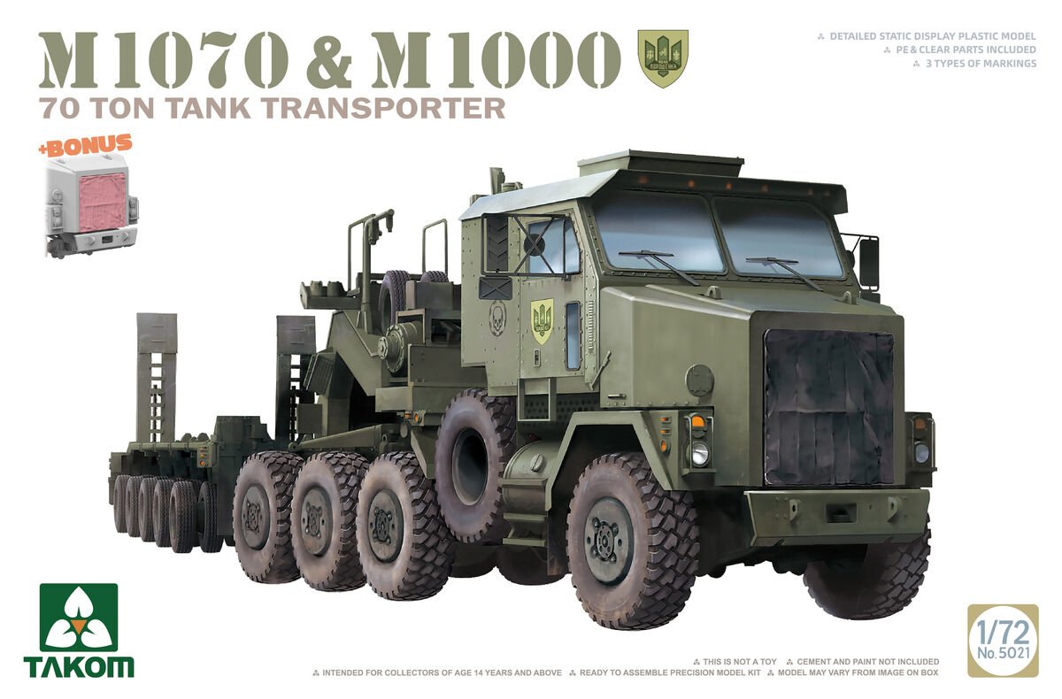 Takom 5021 M1070 &amp; M1000 Transporteur de réservoir de 70 tonnes 1/72