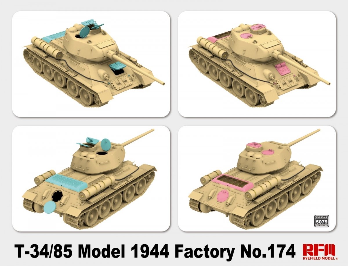 Rye Field Modèle 5079 T-34/85 Modèle 1944 N° d&amp;#39;usine 174 1/35 – image 2