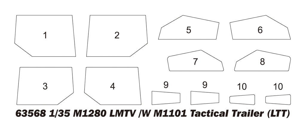 J&amp;#39;adore le kit 63568 M1280 LMTV avec remorque tactique M1101 (LTT) au 1/35 – imagen 4
