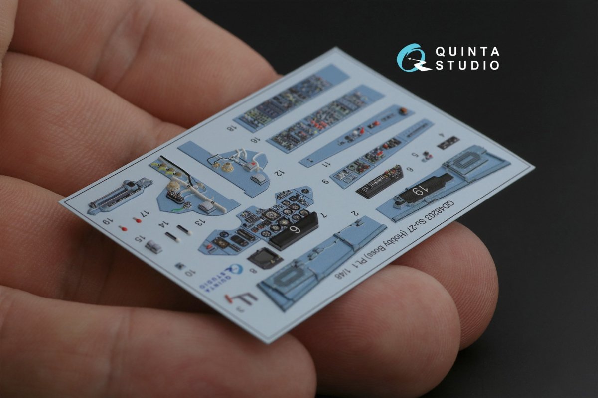 Intérieur imprimé en 3D et coloré sur papier décalcomanie Quinta Studio QD48203 Su-27 (Hobby Boss) 1/48 – image 9