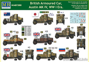 MASTER BOX 72008 Voiture blindée britannique Austin MK IV Première Guerre mondiale (1/72) – image 2