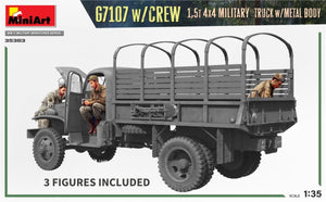 MiniArt 35383 G7107 avec équipage, camion cargo 4x4 de 1,5 t avec carrosserie métallique, échelle 1/35 – image 11