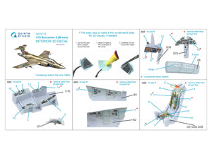 Quinta Studio QD72172 Blackburn Buccaneer S.2B Early Intérieur imprimé en 3D et coloré sur papier décalcomanie (Airfix) 1/72 – Bild 3