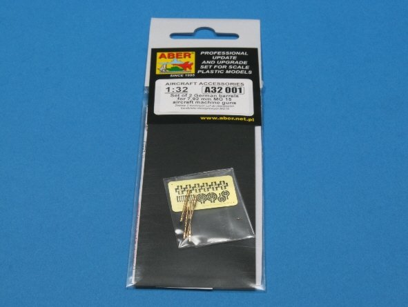 Aber A32001 Ensemble de 2 canons pour mitrailleuses d&amp;#39;avion allemandes MG 15 de 7,92 mm (1/32) – image 4