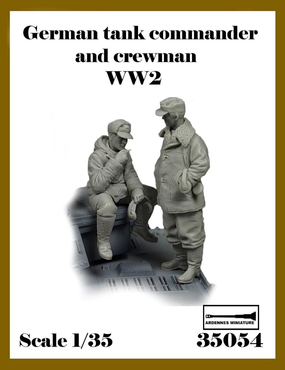 Ardennes Miniature 35054 Commandant et membre d'équipage de char allemand, Seconde Guerre mondiale, échelle 1/35