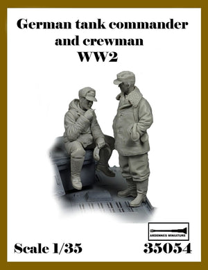 Ardennes Miniature 35054 Commandant et membre d&amp;#39;équipage de char allemand, Seconde Guerre mondiale, échelle 1/35