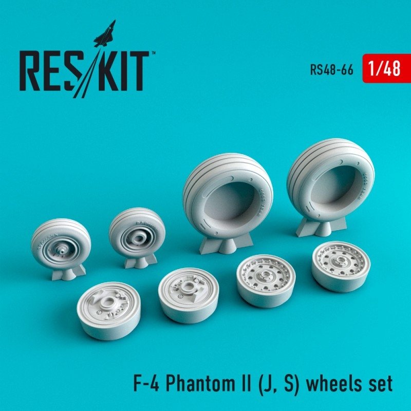 RESKIT RS48-0066 Jeu de roues F-4 Phantom II (J, S) 1/48