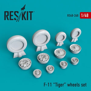 RESKIT RS48-0268 Jeu de roues F-11 Tiger 1/48