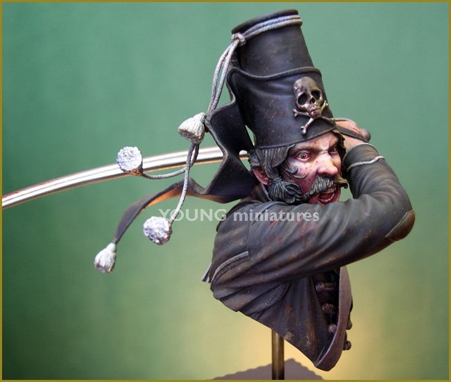 Young Miniatures YH1836 La Mort, 5e Hussards de Frédéric le Grand, échelle 1/10  – Bild 2