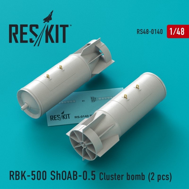 RESKIT RS48-0140 RBK-500 Bombe à fragmentation ShOAB-0.5 (2 pièces) 1/48