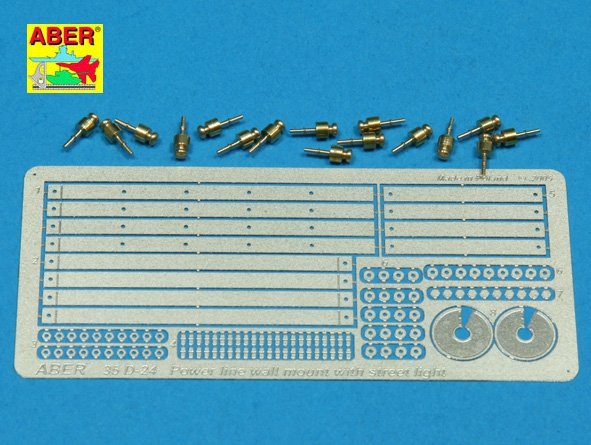 Support mural de ligne électrique Aber 35D24 avec éclairage public (1/35)