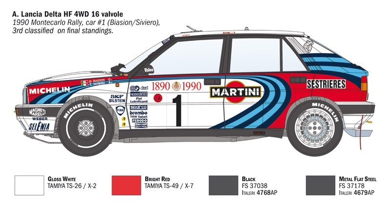 Italeri 4709 Lancia Delta HF intégrale 16v 1/12 – image 3