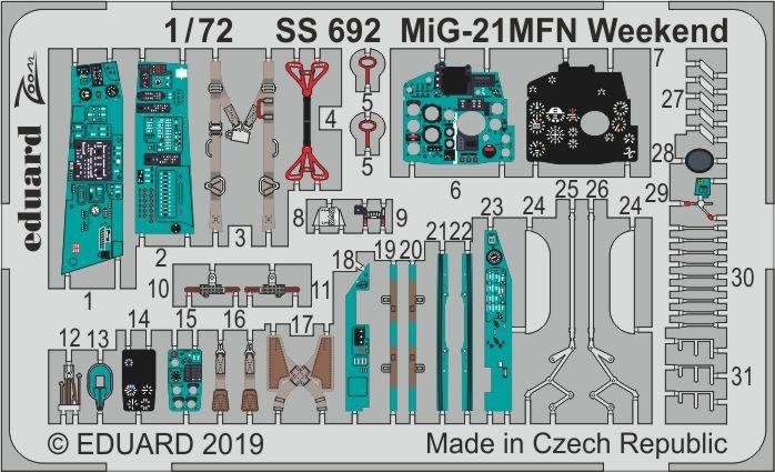 Eduard SS692 MiG-21MFN Week-end 1/72 EDUARD