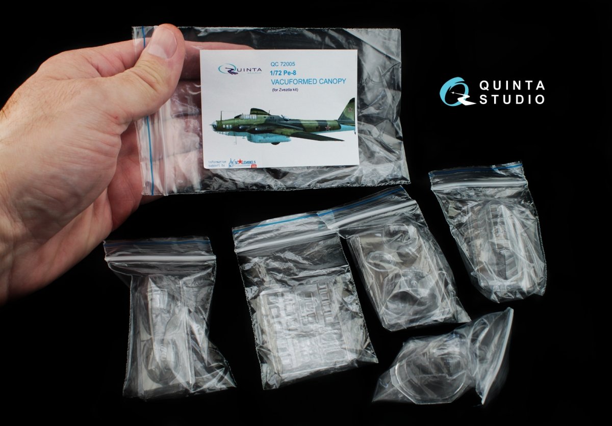 Verrière transparente thermoformée Quinta Studio QC72005 Pe-8 (pour kit Zvezda 7264) 1/72 – image 8