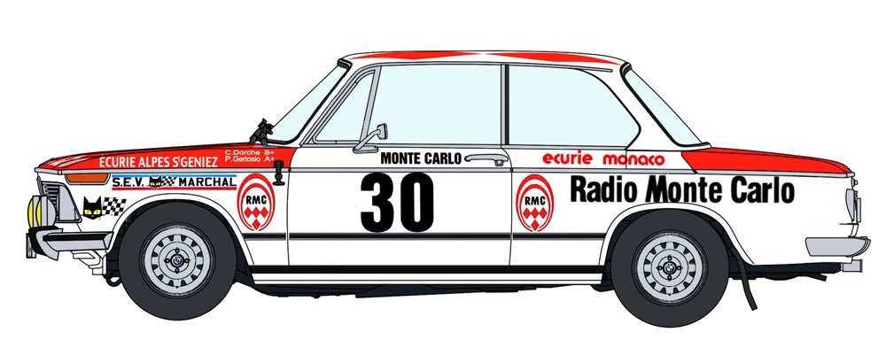 Hasegawa 20516 BMW 2002 tii « Rallye Monte-Carlo 1975 » 1/24 – immagine 4